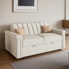 Soft Cushion Convertible Sofa Pull Bed for Two People to Sit On, 2-Seater Upholstery Couch for Living Room - Leovsnove - 3 of 4