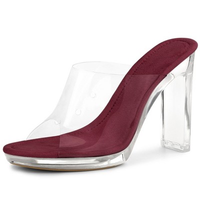 Women's Clear Platform Sandals - Chunky Wedge Heels & Slip-On Design For Summer