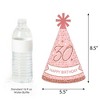 Big Dot of Happiness 30th Pink Rose Gold Birthday - Cone Happy Birthday Party Hats for Adults - Set of 8 (Standard Size) - 3 of 4