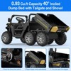24 Volt 2 Seater Ride On Toys, 4WD 6 Wheels Electric Ride On UTV Cars for Big Kids,Ride On Dump Truck w/ Remote Control,Battery Display,Bluetooth,USB - 3 of 4