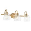 Quorum Lighting Reyes 3 - Light Vanity in  Aged Brass - 3 of 4