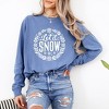 Simply Sage Market Women's Let It Snow Wreath Long Sleeve Garment Dyed Tee - 2 of 4