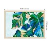 Amanti Art Blue Tropical Leaves I by Alex Black Wood Framed Wall Art Print - 3 of 4