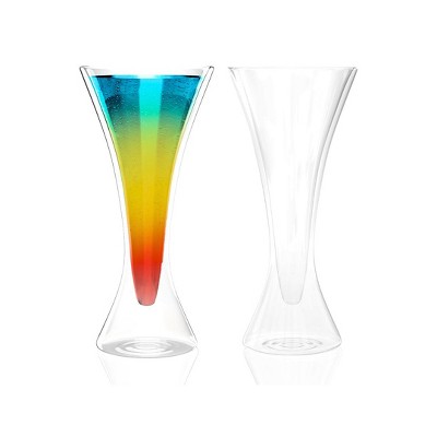 LEMONSODA Double Walled Cocktail Martini Glasses -  7 fl. oz