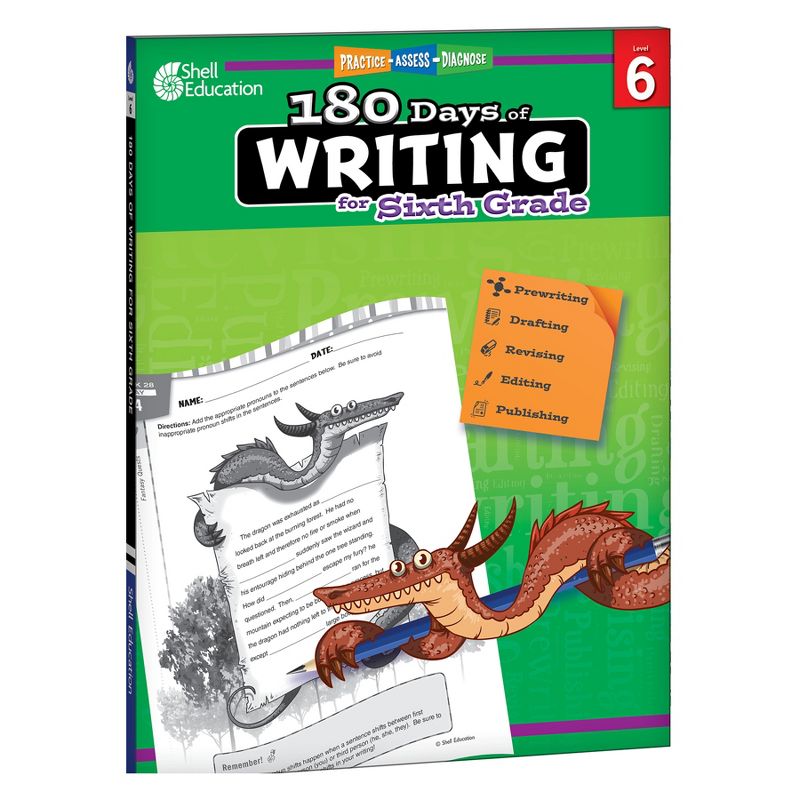 Shell Education 180 Days Writing, Spelling, & Cursive Grade 6: 3-Book Set, 2 of 3