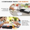 Aoibox Bar Fruit Condiment Caddy with Lid, 4-Compartment Garnish Tray for Bartenders, Plastic Toppings Container for Fruits, Ice Cream, Salad - 3 of 4