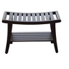 DecoTeak® Harmony® 30" Teak Wood Shower Bench with Shelf and LiftAide® Arms in Woodland Brown Finish - 4 of 4