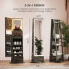 Fredees LED Mirror Jewelry Cabinet, Standing 360° Swivel Armoire with Full-Length Mirror, Jewelry Storage & Large Drawer, Christmas Gift - 2 of 4