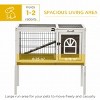 LAOTIES Wooden Rabbit Hutch,Indoor Elevated Bunny Cage with Run,Lockable Doors And Removable Tray - 4 of 4