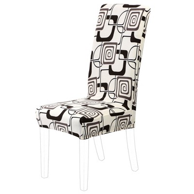 PiccoCasa Polyester Removable Stretch Dining Chair Slipcovers for Kitchen/Party/Wedding Black 1 Pc