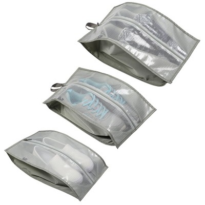 Hynes Eagle 3-Piece Travel Shoe Organizer Set--Gray