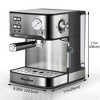 FONTOI Coffee Maker 20 Bar Espresso Machine with Milk Frother, ESE Pod Compatible, Single and Double Shot, Home Barista, Silver 9.25"* 10.63"*11.22" - 3 of 4