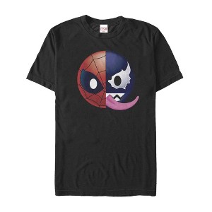 Men's Marvel Venom Spider-Man Split Emoji T-Shirt - 1 of 4