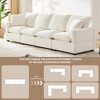 YOOCOZZ Chenille Sectional Sofa with Pure Foam Cushions and 2 Pillows, Free Combination - 3 of 4