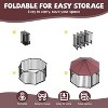 Acekool Outdoor Large Dog Kennel with Roof, Hexagonal Heavy Duty Metal Dog House with Secure Lock, 4.9x4.9x3.6 FT - 3 of 4
