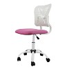 Gray Desk Chairs With Wheels Home Office Chair Comfortable Computer Chair Adjustable Height,360° Swivel Gaming Armless Chair-The Pop Home - 4 of 4