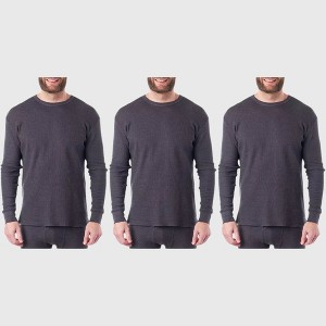 Alpine Swiss Mens Thermal Long Sleeve Top Underwear Crew Neck Shirt Waffle Knit Henley Base Layer - 1 of 4