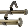 Urbanest Bouton Flat Button 1-inch 3-4 inch Double Drapery Curtain Window Rod Set - 4 of 4
