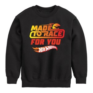 Boys' - Hot Wheels - Made to Race Graphic Long Sleeve Fleece Sweatshirt - 1 of 4