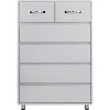 Storage Console with 6 Drawers and 6 Doors, Entryway Sideboard Buffet Cabinet, Grey Wooden Storage Cabinet for Living Room or Hallway - 3 of 4