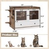 Cat Litter Box Enclosure Furniture with Drawer and Steps,Hidden Litter Box Cabinet,Modern Wooden Cat House Side Table for Living Room - LAOTIES - 3 of 4