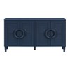 Okak Buffet Cabinet with Arched Groove Design 4-Door Layout Kitchen Sideboard with Curved Bottom Doors - 4 of 4