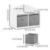 Ruvalino Decorative Storage Cabinets Toy Bench with Fabric Drawers for Kids Room Nursery, White, 24.61"*11.81"*19.09" - 3 of 4