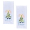 Split P God With Us Print Green Dishtowel Set Of 2 - 2 of 4