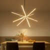 Rennnsan Pireka 31" W Sputnik Aluminum Modern LED Dimmable Chandelier in Silver - 4 of 4
