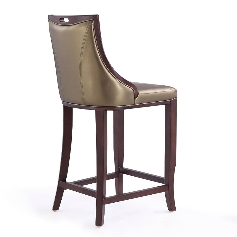 Emperor Upholstered Beech Wood Barstool Bronze - Manhattan Comfort, 6 of 9