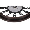 Cesicia 16" Round Wall Clock, Antique Brown, Home Decor - 3 of 4