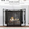 NicBex Classic Wrought Iron Fireplace Screen with Arched Top and Scrollwork Freestanding Fire Guard Safety Gate for Living Room - 2 of 4