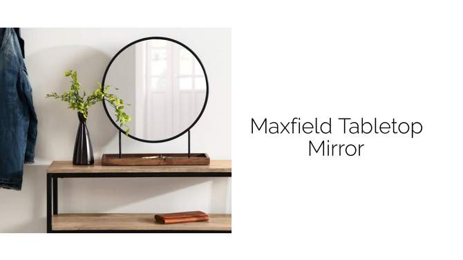 18&#34; x 22&#34; Maxfield Round Tabletop Mirror White/Gold - Kate &#38; Laurel All Things Decor, 2 of 10, play video