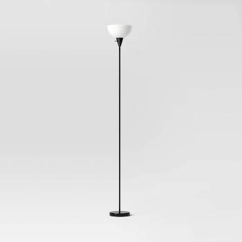 Adesso 5023-22 Expo 300W Torchiere, 71.5 in., 2 x 150W Incandescent/LED,  Brushed Steel/Chrome Finish, 1 Floor Lamp 