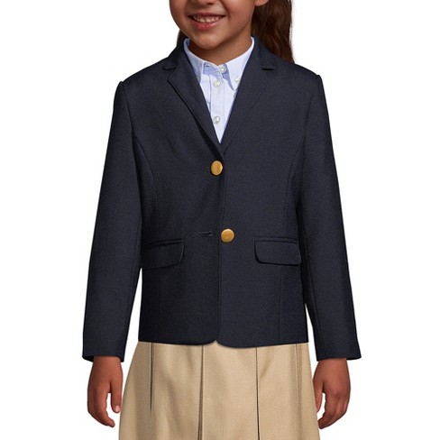 Lands' End School Uniform Kids Hopsack Blazer - image 1 of 4