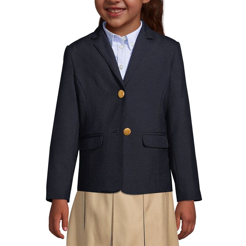 Lands' End School Uniform Kids Hopsack Blazer, 3 of 4