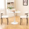 Tangkula Round Dining Chairs Set of 2 w/ Curved Backrest Filled Sponge Metal Legs - 3 of 4