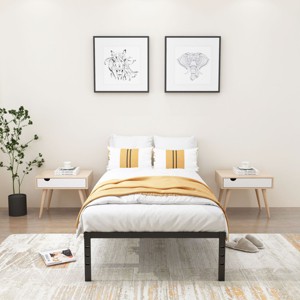 Heavy Duty 14� Metal Twin Bed Frame - 2000lbs Support, No Box Spring, Easy Assembly, Black - 1 of 4
