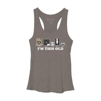 Women's Design By Humans I'm This Old By KaratePanda Racerback Tank Top