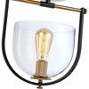 Artcraft Lighting Cheshire 1 - Light Semi-Flush Mount in  Black/Brass - 3 of 4