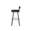 Amisco Travis Upholstered Counter Height Barstool Black/Gray - 4 of 4
