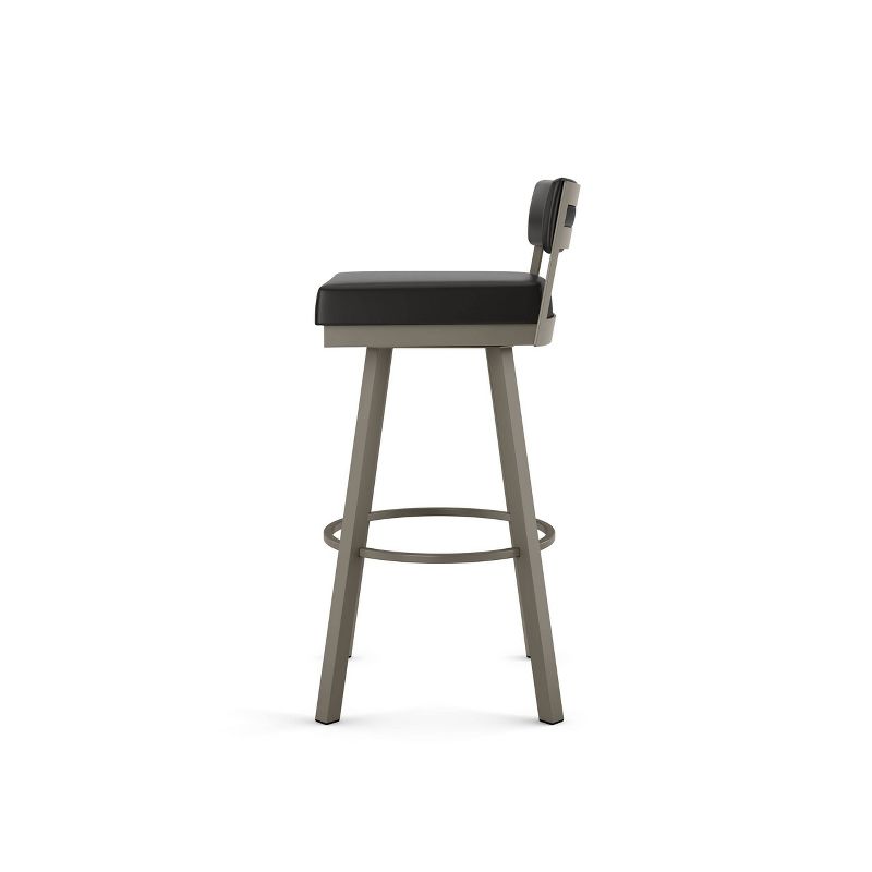 Amisco Travis Upholstered Counter Height Barstool Black/Gray, 5 of 8