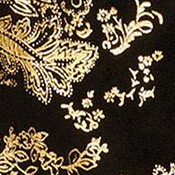 metallic black / gold