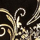 metallic black / gold