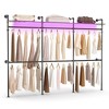 Besiost Industrial Pipe Clothing Rack, Reversible 118.3'' Clothes Rack for Hanging Clothes - 2 of 4