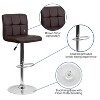 Flash Furniture Contemporary Quilted Vinyl Adjustable Height Barstool with Chrome Base - 3 of 4