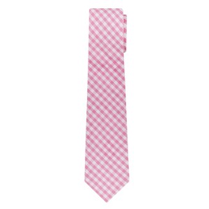 Jacob Alexander Boys’ Gingham Check Necktie – Prep Length - 1 of 4