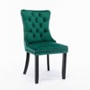 DOMETOUR 2Pcs Modern High-end Velvet Upholstered Dining Chair with Wood Legs Nailhead Trim - 3 of 4