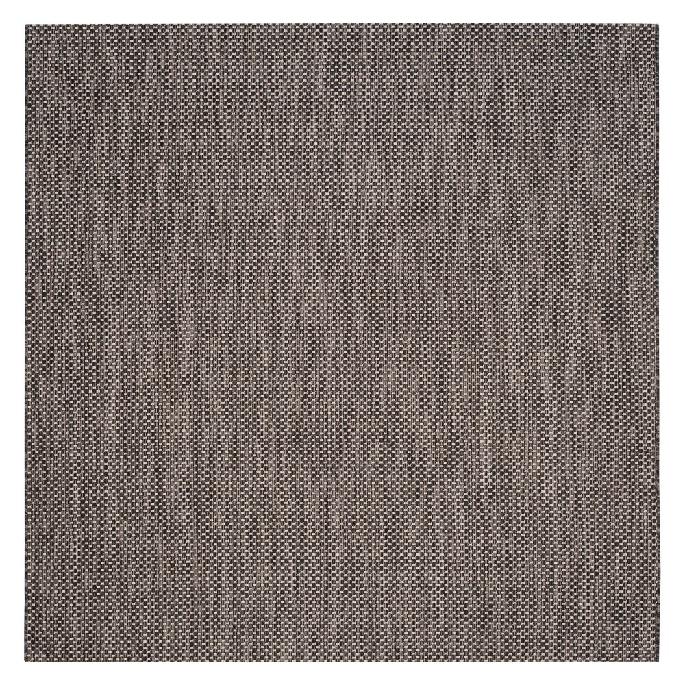 6'7in x 6'7in Cherwell Square Outdoor Rug Black/Beige - Safavieh