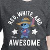 Boys' - Lilo and Stitch - Red White And Awesome Short Sleeve Graphic T-Shirt - 2 of 4